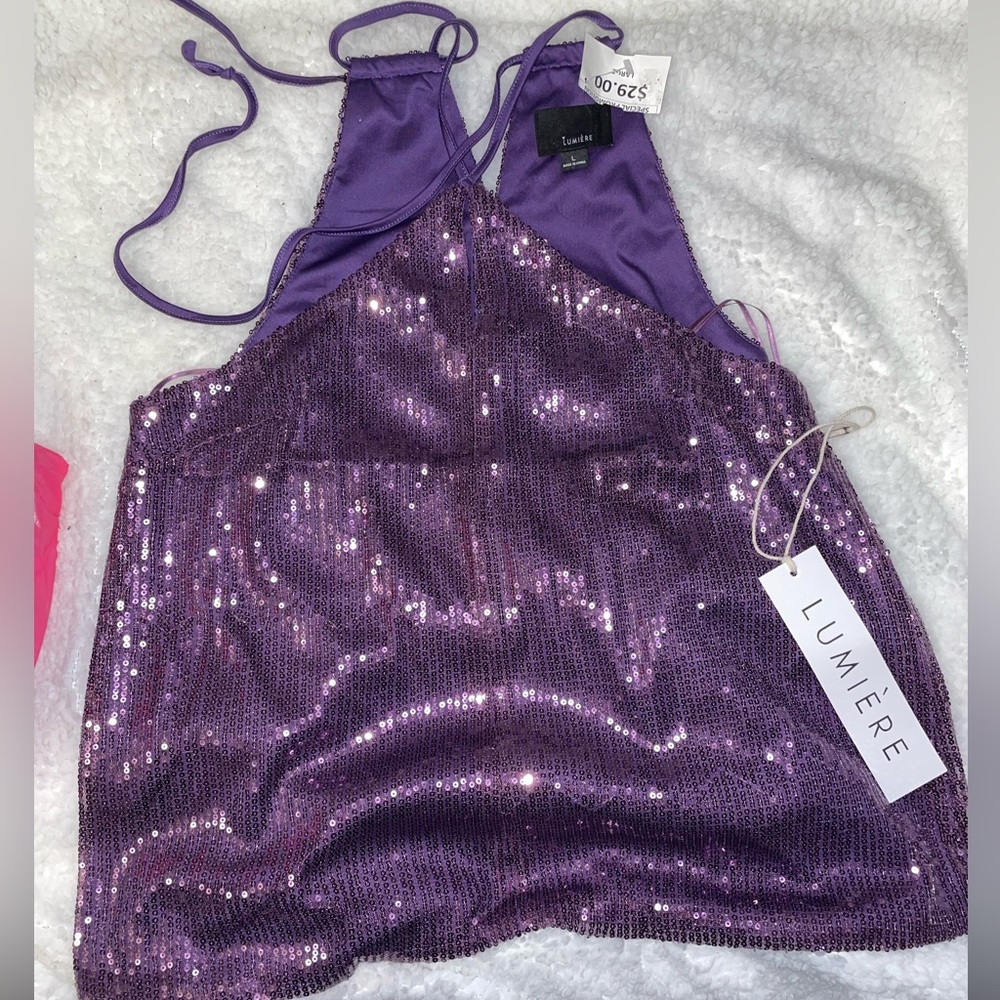 Lumiére purple sequin blouse - Picture 6 of 7